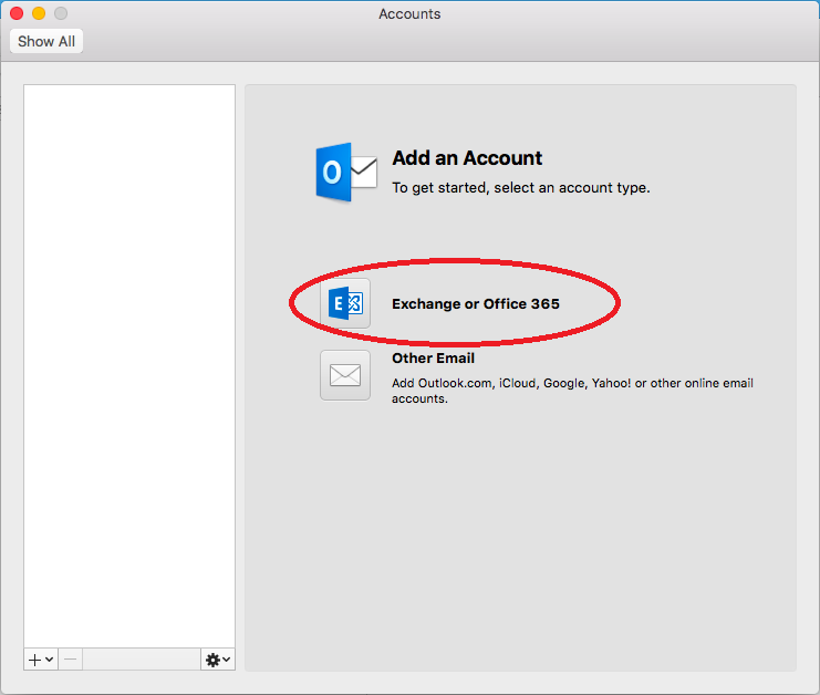 outlook for mac add account